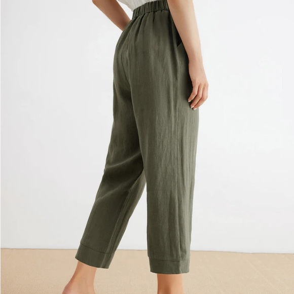 Linen cropped pants - Picture 2 of 7